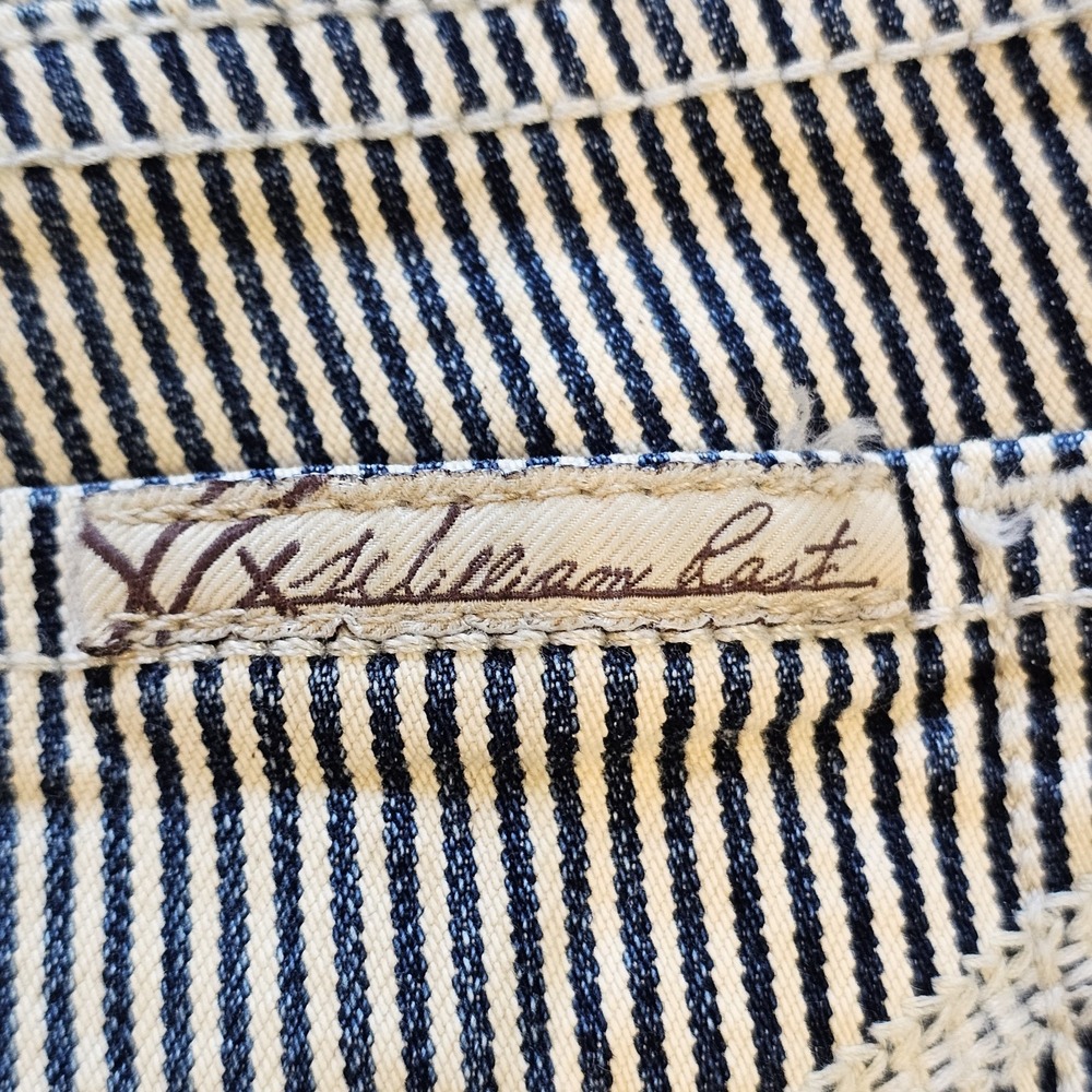 WILLIAM RAST Denim SCARLET SHORTS Striped Rolled Cut-Off Made In USA Size 24‎ - Picture 10 of 11